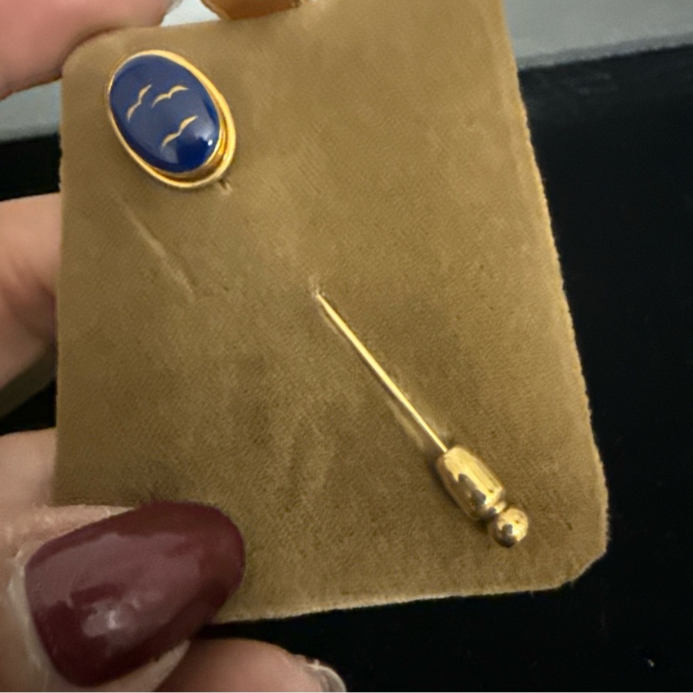 Vintage Lenox China Gold and Blue stickpin “Golden Butterfly sticking” - Picture 4 of 5